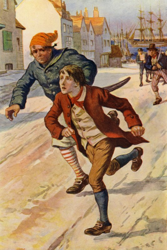 The Press-Gang (farge litho) av English School
