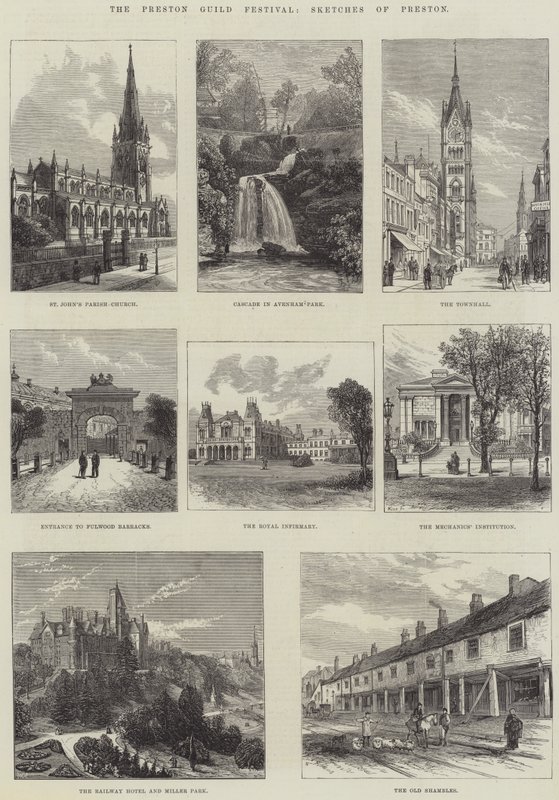 Preston Guild Festival, Sketches of Preston (gravering) av English School
