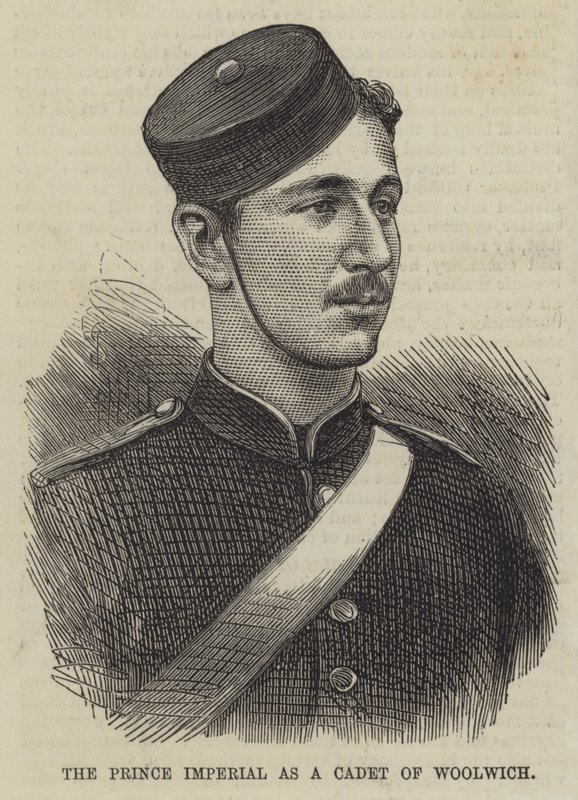 The Prince Imperial as a Cadet of Woolwich (gravering) av English School