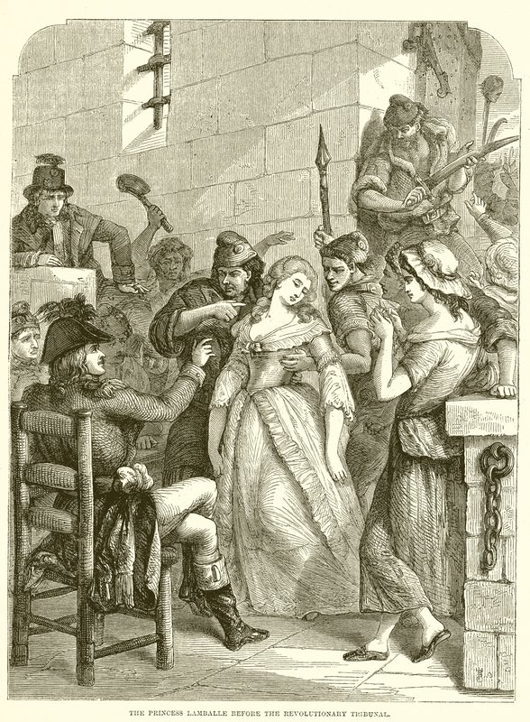 Prinsesse Lamballe foran revolusjonsdomstolen av English School