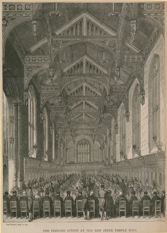 Prinsessen Louise i den nye Inner Temple Hall av English School