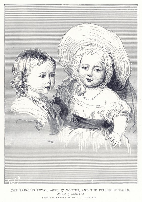 Princess Royal, 17 måneder, og Prince of Wales, 5 måneder av English School