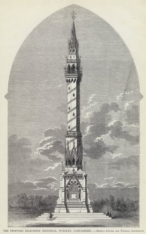 The Proposed Ellesmere Memorial, Worsley, Lancashire (gravering) av English School