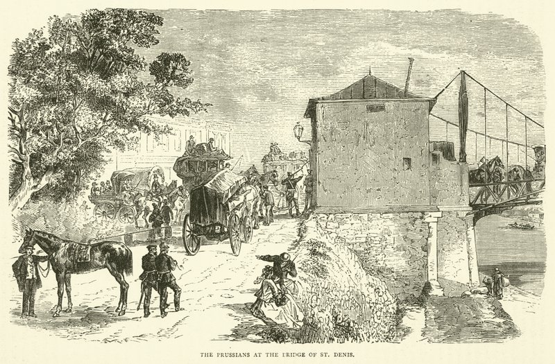 Preussen ved broen til St Denis, januar 1871 av English School