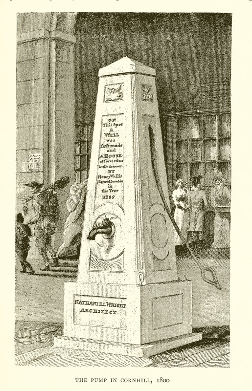 Pumpen i Cornhill, 1800 av English School