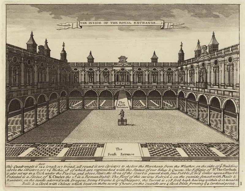 Quadrangle på innsiden av Royal Exchange av English School
