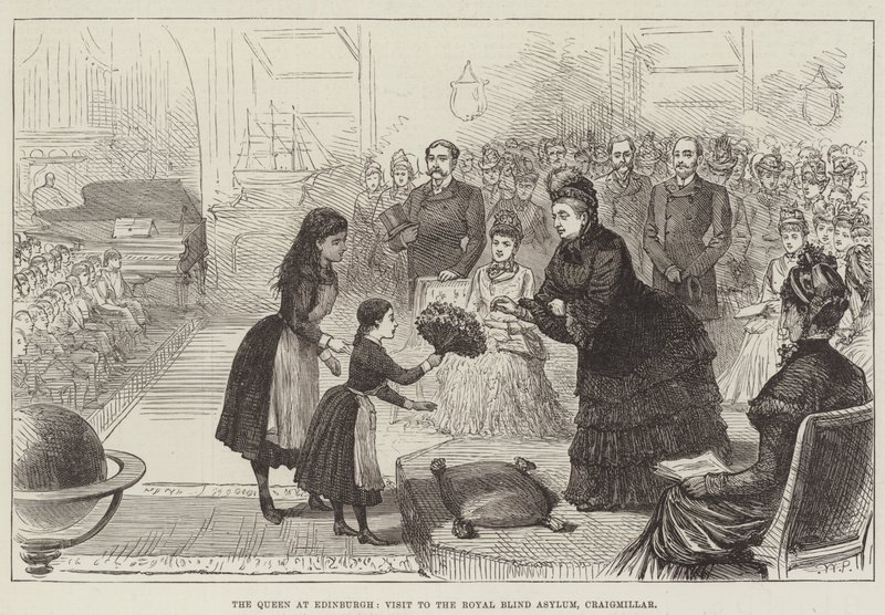 Dronningen i Edinburgh, besøk på Royal Blind Asylum, Craigmillar av English School