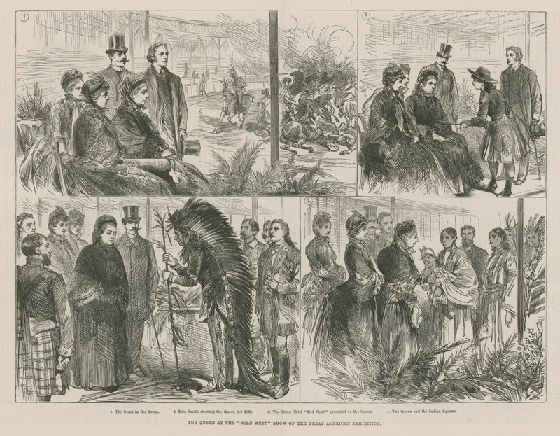 Dronningen på Wild West-showet til Great American Exhibition av English School