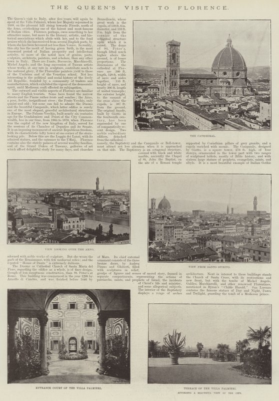 Dronningens besøk i Firenze (gravering) av English School