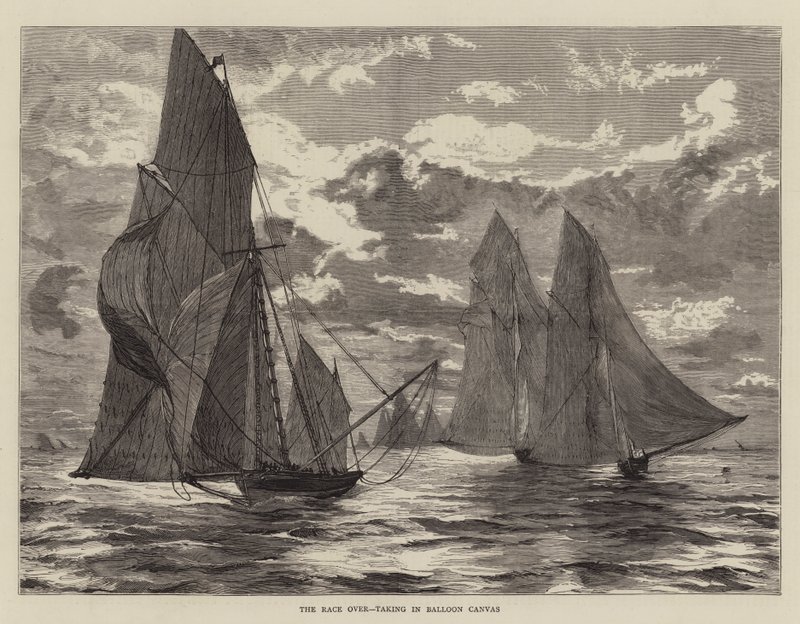 The Race over, tar inn Balloon Canvas av English School