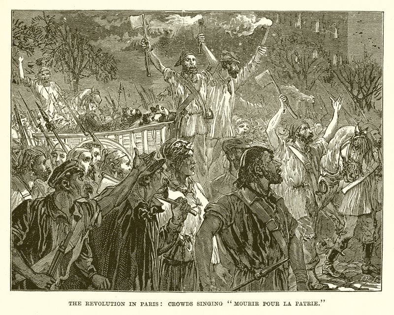 The Revolution in Paris: Crowds Singing To die for the country av English School