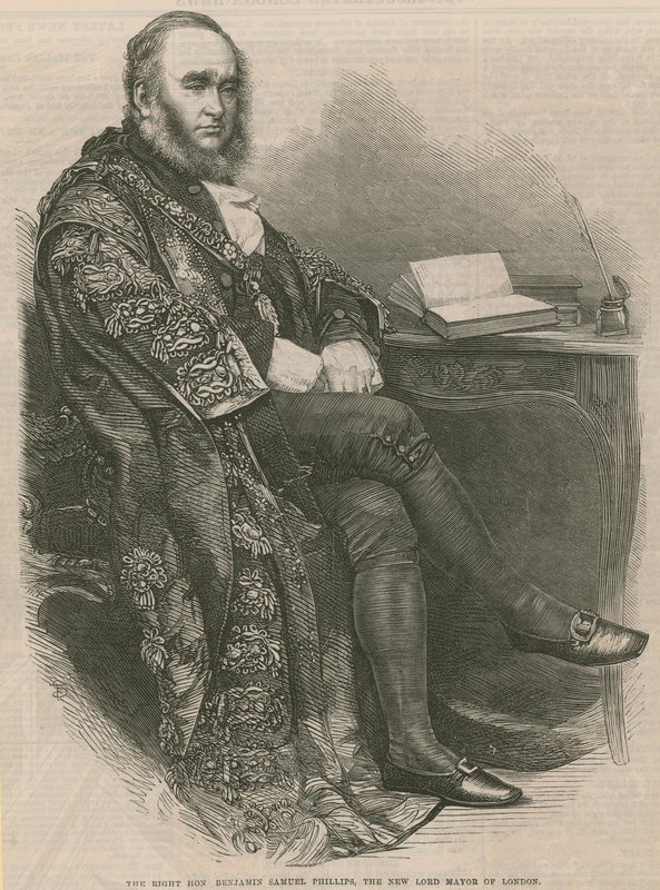 Høyre ærede Benjamin Samuel Phillips, den nye Lord Mayor of London av English School