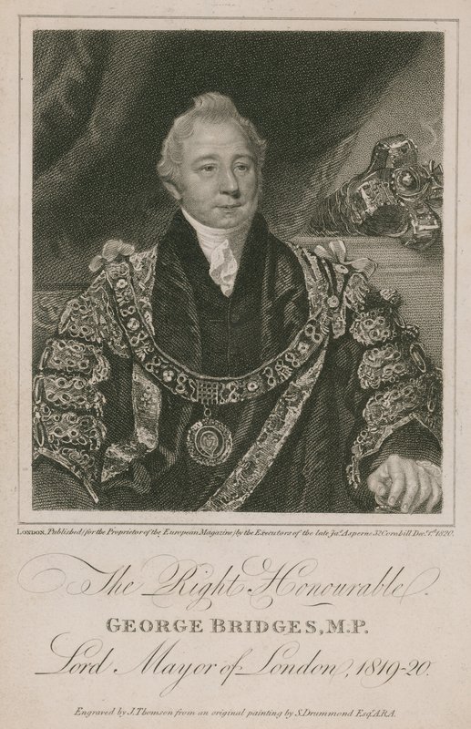 The Right Honorable George Bridges, Lord Mayor of London 1819-20 av English School