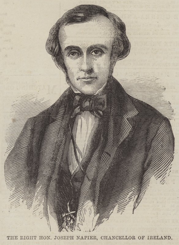 Høyre ærede Joseph Napier, kansler i Irland (gravering) av English School