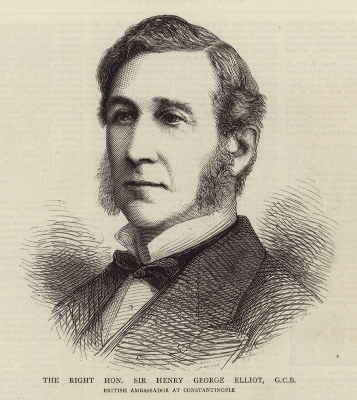 Høyre ærede Sir Henry George Elliot, GCB (gravering) av English School