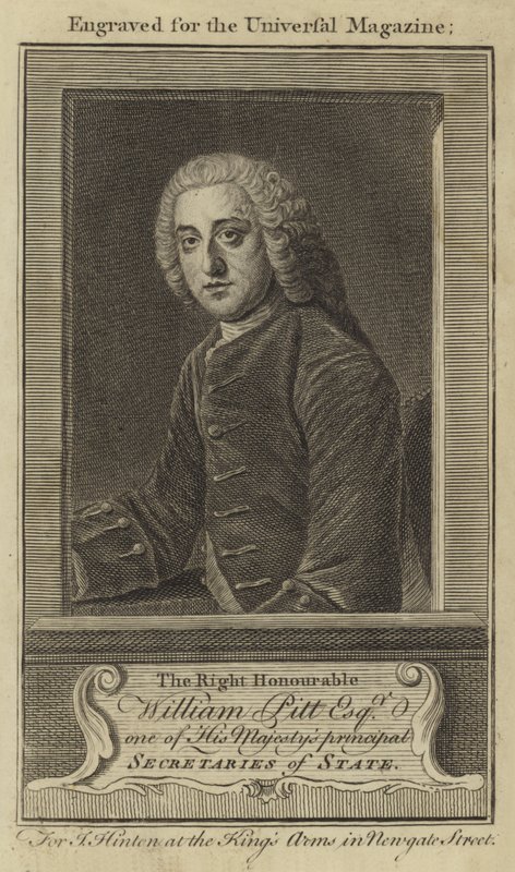 Høyre ærede William Pitt Esquire, en av Hans Majestys viktigste statssekretærer av English School