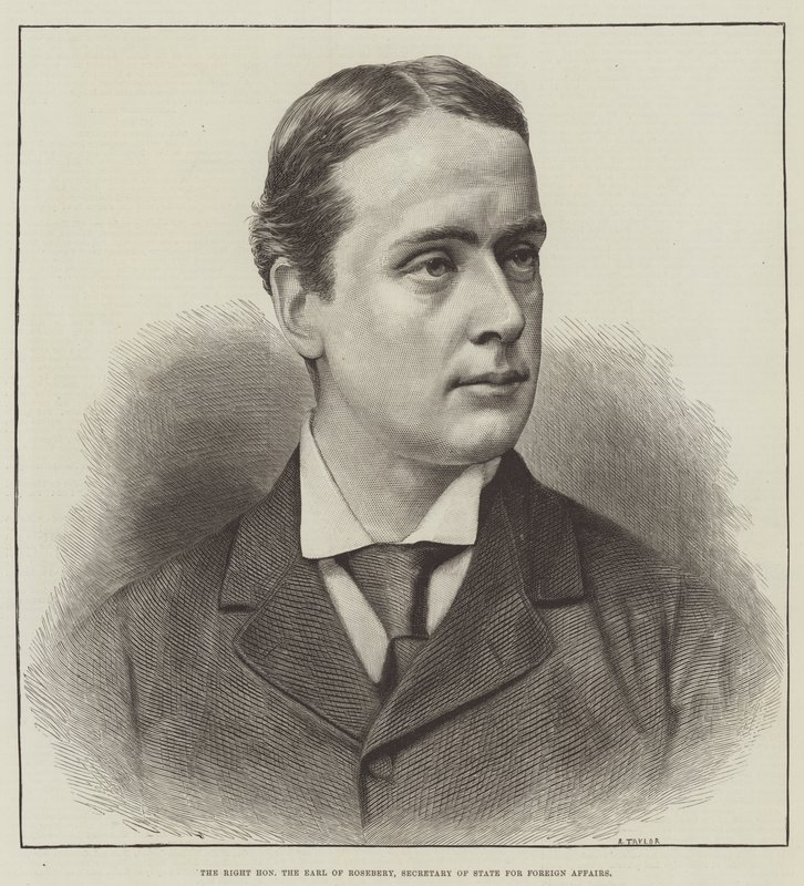 Høyre ærede jarl av Rosebery, utenriksminister (gravering) av English School