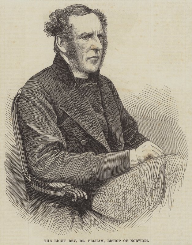 Den høyre pastor Dr Pelham, biskop av Norwich (gravering) av English School
