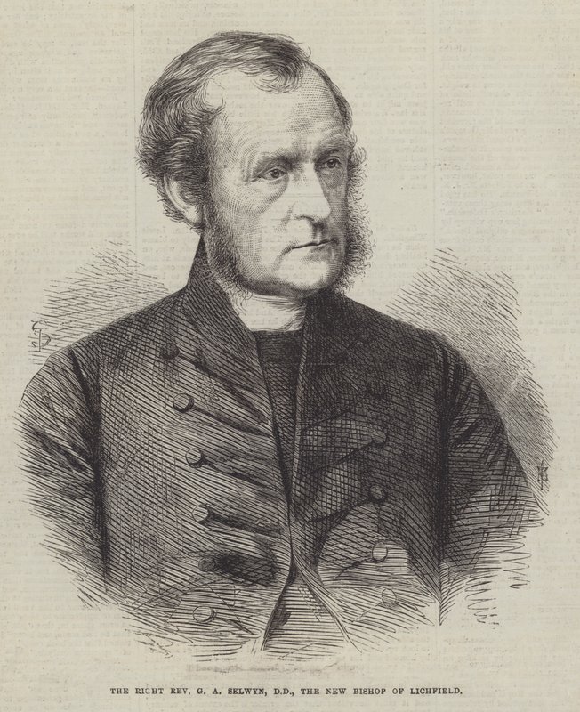 Den høyre pastor GA Selwyn, DD, den nye biskopen av Lichfield (gravering) av English School