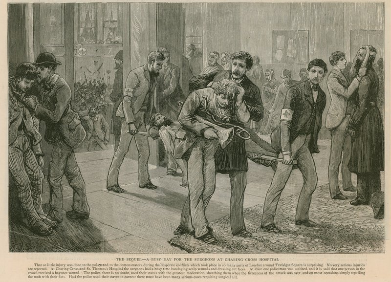 The Riot in Trafalgar Square: Oppfølgeren - en travel dag for kirurgene ved Charing Cross Hospital av English School