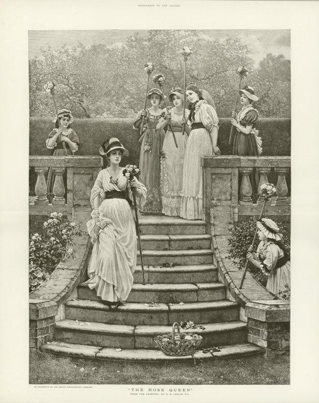 The Rose Queen, av Charles Dunlop Leslie av English School