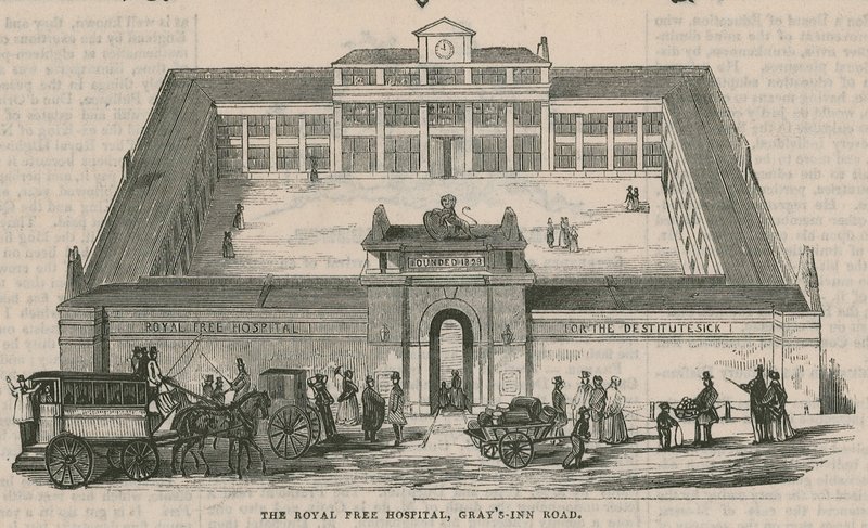 Royal Free Hospital, Grays Inn Road, London av English School