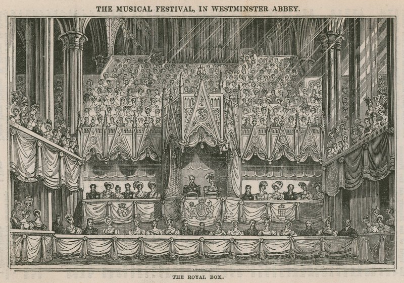 The Royal Musical Festival i Westminster Abbey: The Royal Box av English School