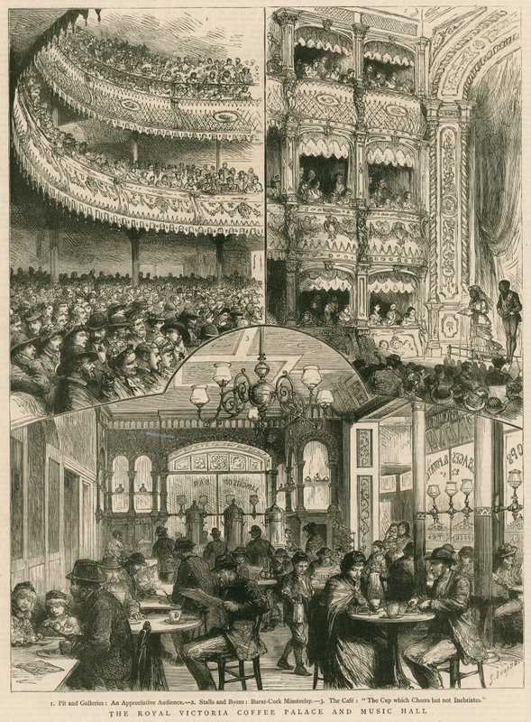 Royal Victoria Coffee Palace og Music Hall, London av English School