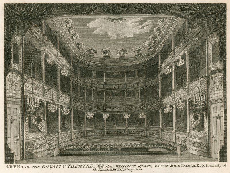 Royalty Theatre, Well Street, Wellclose Square, London av English School