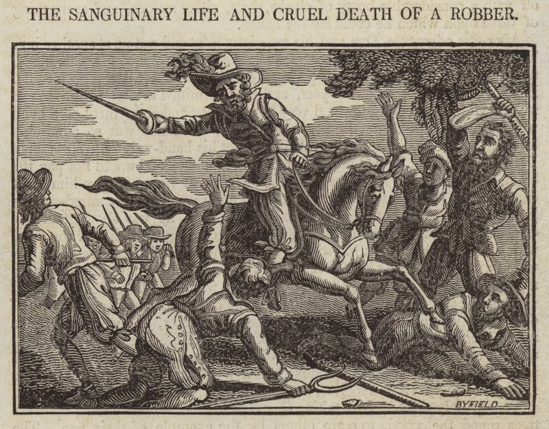 The Sanguinary Life and Cruel Death of a Robber (gravering) av English School