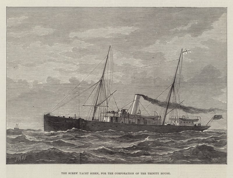 The Screw Yacht Siren, for Corporation of the Trinity House (gravering) av English School