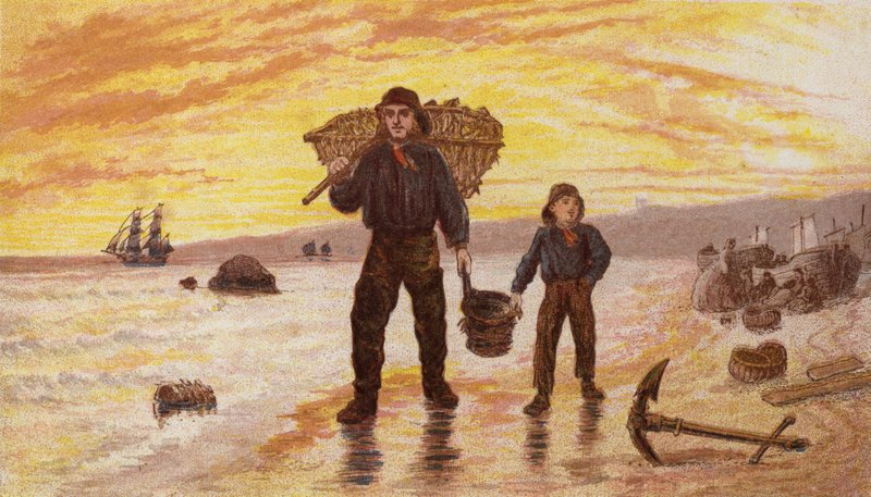 The Seaside (farge litho) av English School