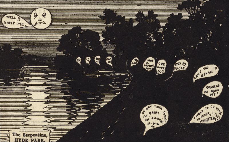 The Serpentine, Hyde Park (gravering) av English School