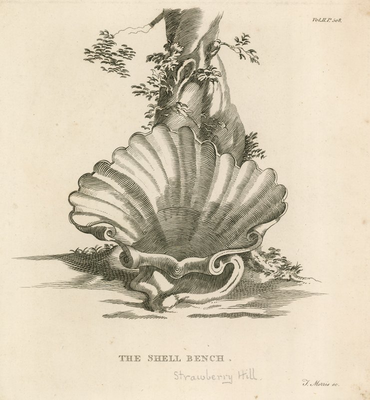 The Shell Bench, Strawberry Hill, London av English School