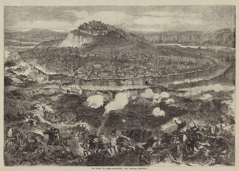 The Siege of Kars, Sortie of the Turkish Garnison (gravering) av English School