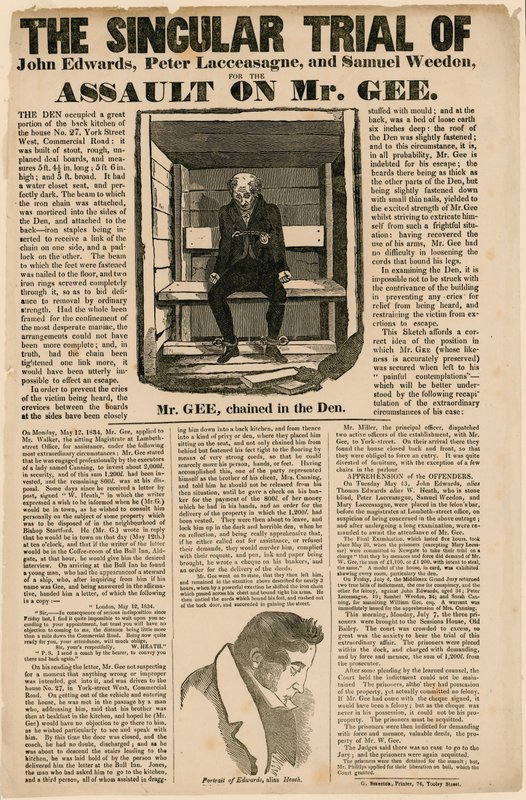 The Singular Trial for the Assault on Mr Gee, 1834 av English School