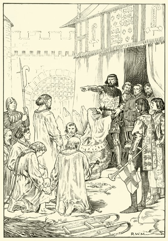 The Six Men of Calais (blekk på papir) av English School
