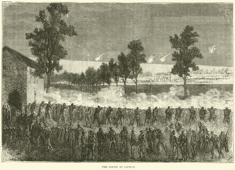 The Sortie at Cachan, oktober 1870 av English School