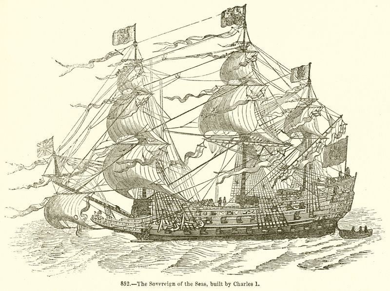 The Sovereign of the Seas, bygget av Charles I av English School