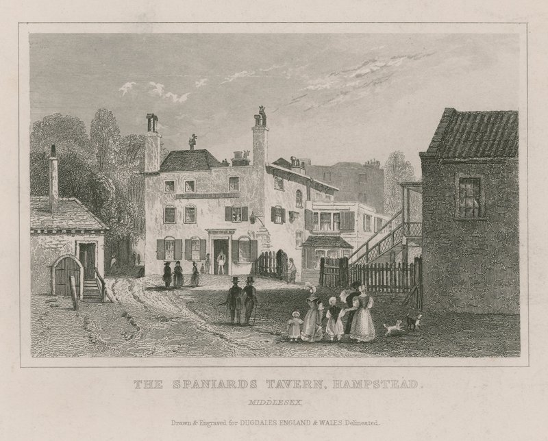 Spanjolenes taverna, Hampstead, London av English School