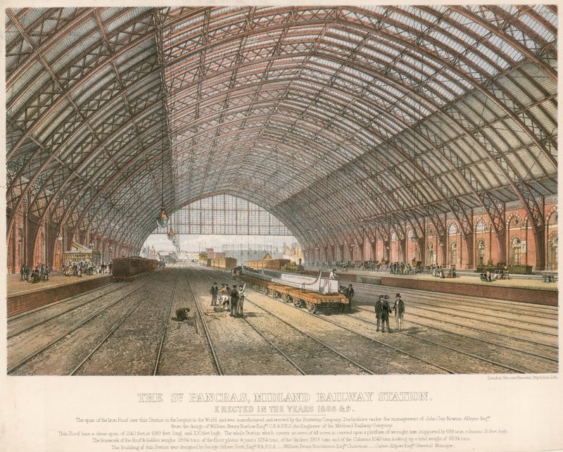 St Pancras, Midland Railway Station, London, reist i årene 1866-69 av English School
