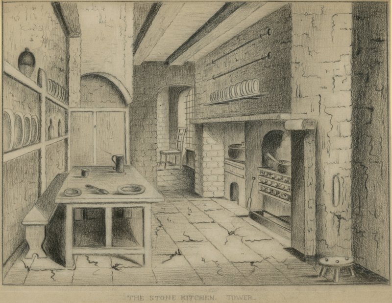 Steinkjøkkenet i Tower of London av English School