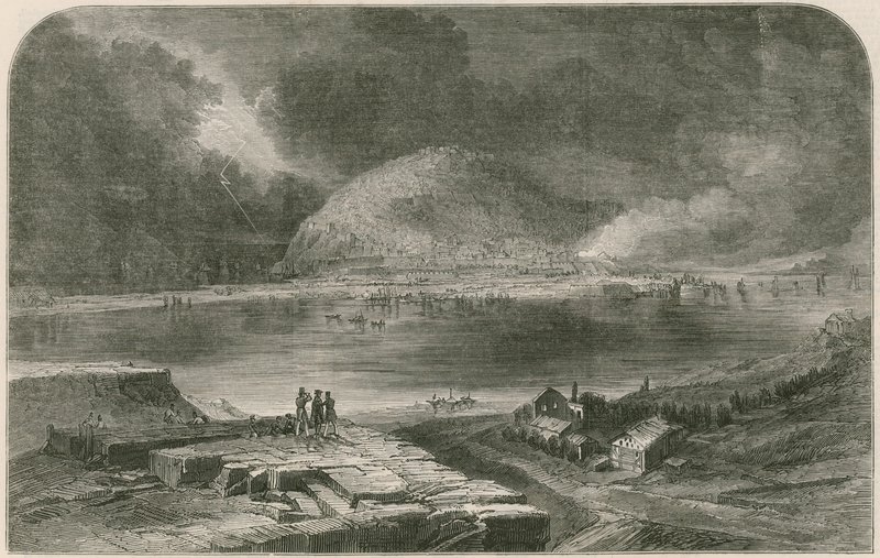 The Storming of San Sebastian, fra det nye dioramaet fra kampanjene til hertugen av Wellington av English School