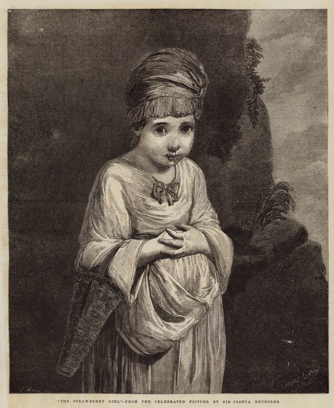 The Strawberry Girl (gravering) av English School