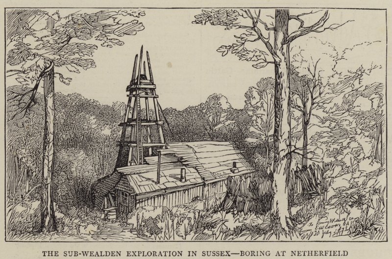 The Sub-Wealden Exploration i Sussex, Boring at Netherfield (gravering) av English School