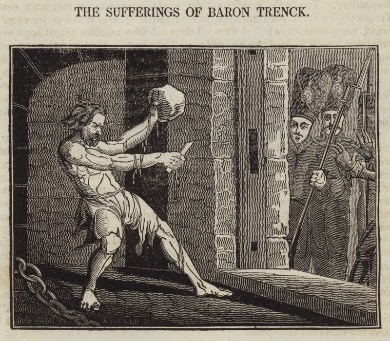 Baron Trencks lidelser (gravering) av English School