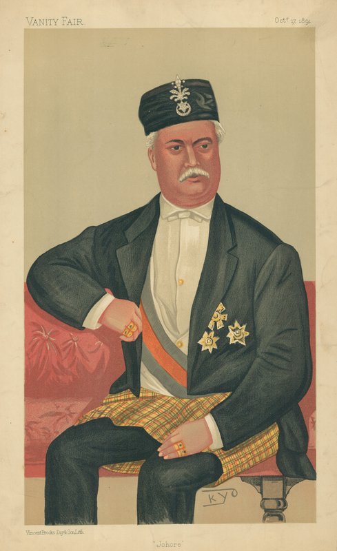 The Sultan of Johore, Johore, 17. oktober 1891, Vanity Fair tegneserie av English School