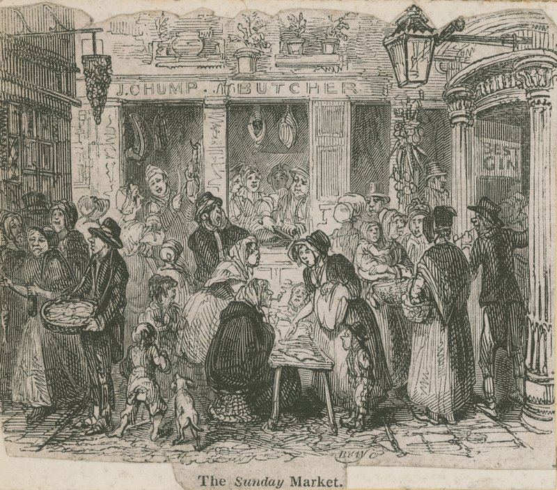 Søndagsmarkedet, London av English School