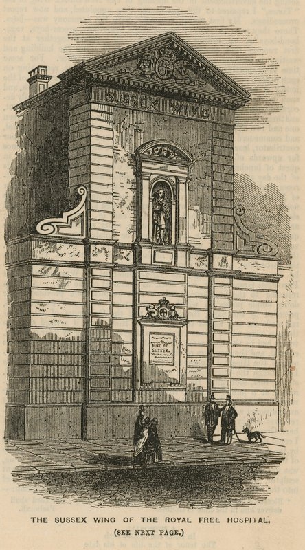 Sussex-fløyen til Royal Free Hospital, London av English School