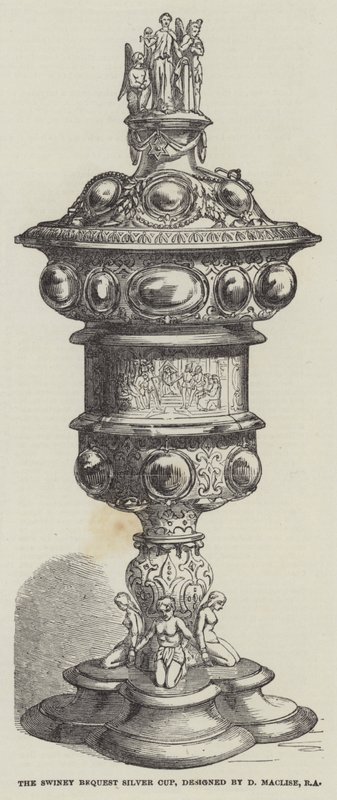 Swiney Bequest Silver Cup, designet av D Maclise, RA (gravering) av English School